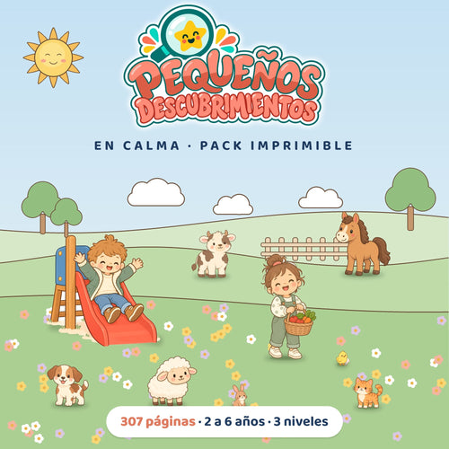 Pequeños Descubrimientos, pack imprimible de 307 páginas para niños de 2 a 6 años.