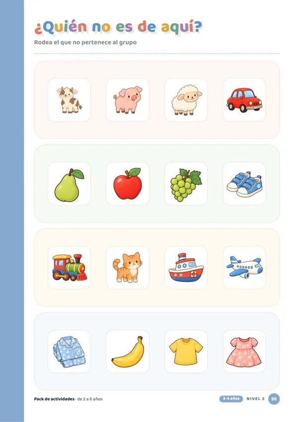 Página de muestra: Nivel 2 · 3-4 años
