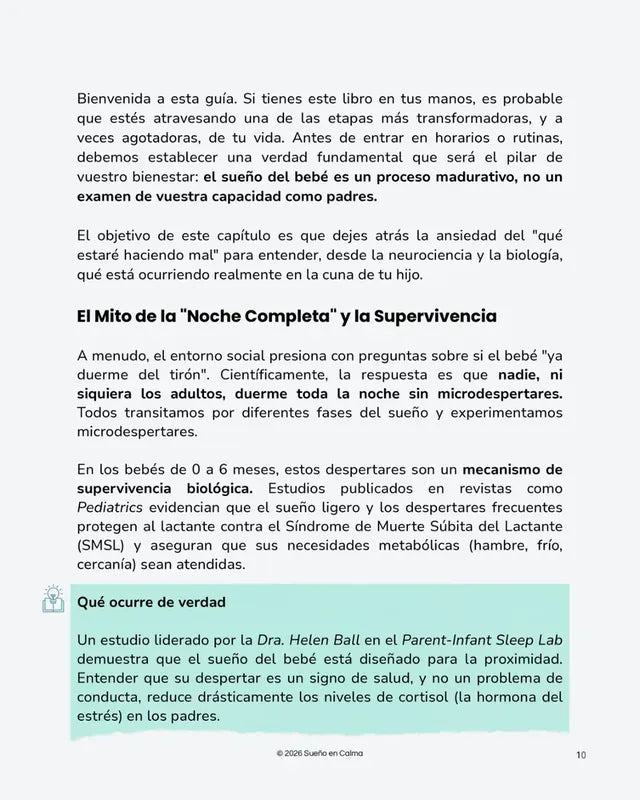 Así se lee por dentro — página de la guía Sueño en Calma